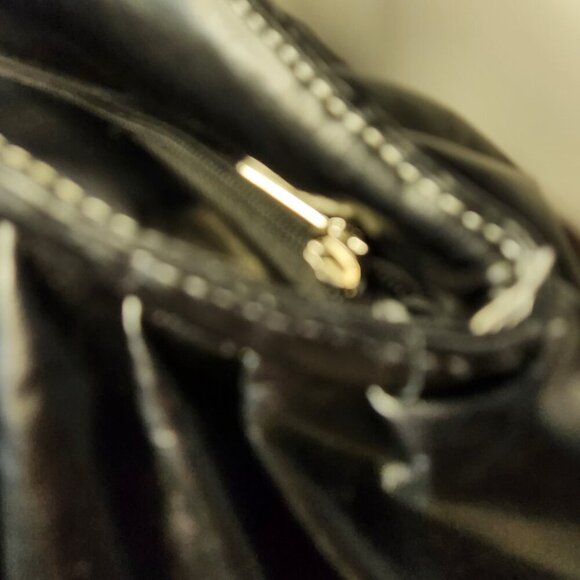 BLACK  RUFFLED TOTE BAGE LARGE - Picture 2 of 16